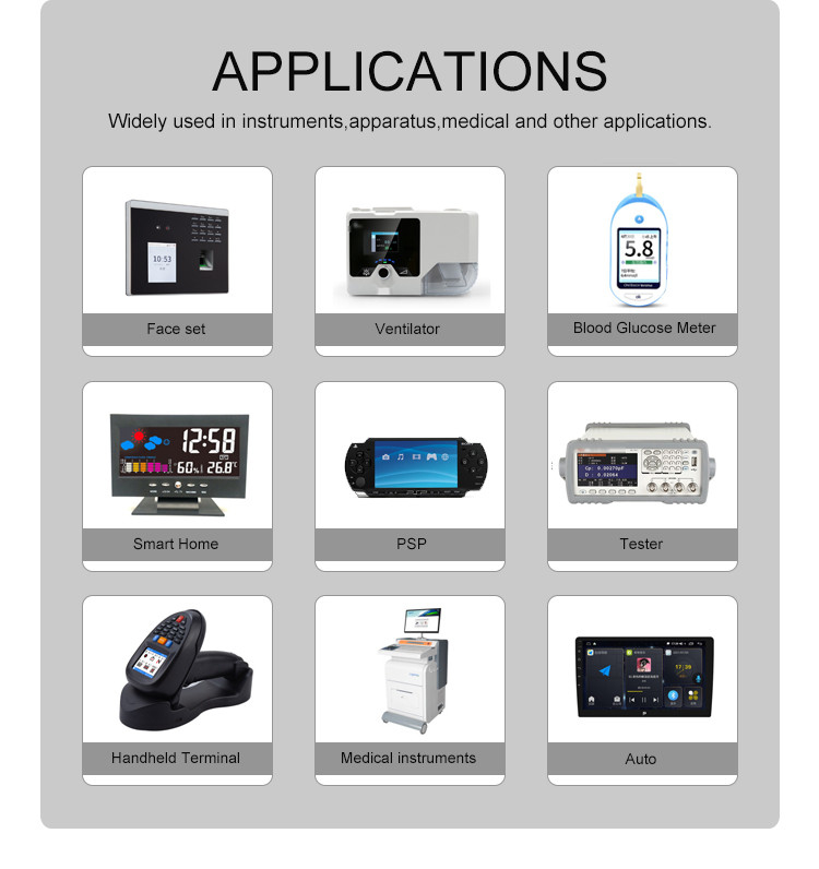 Polcd MCU SPI RGB Arayüzü Küçük LCD Modülü Kapasitif Renkli Dokunmatik Ekran 2.3 İnç