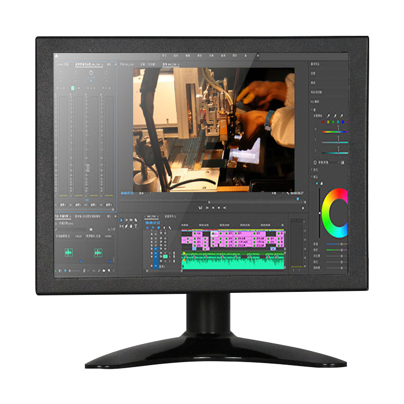Polcd Çok Fonksiyonlu 8 İnç VGA TFT LED Ekran Gömülü Endüstriyel Monitör Metal Malzeme