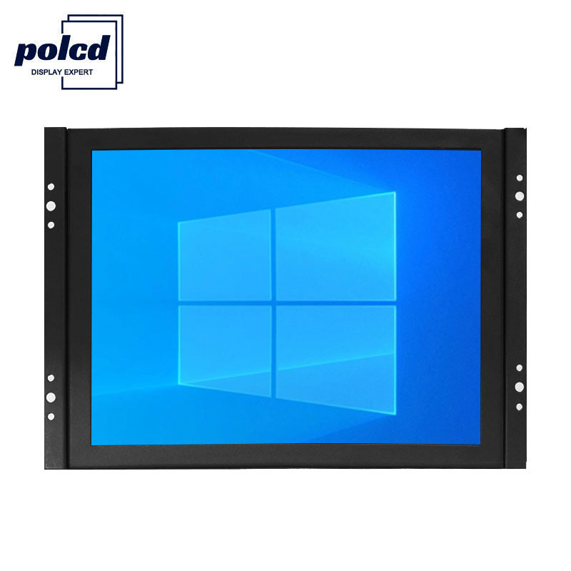 Polcd Özelleştirme 8 İnç IPS Panel Metal Kasa Endüstriyel LCD Monitör Açık Çerçeve
