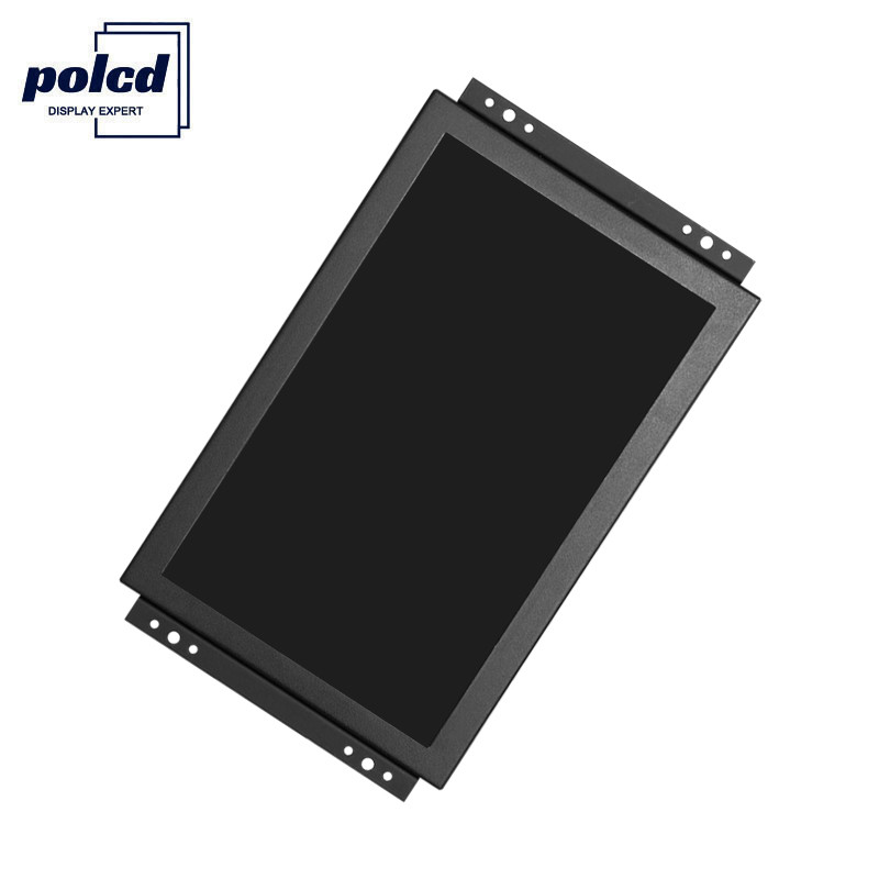 Polcd TFT LCD Ekran 10.1 İnç Endüstriyel Dokunmatik Ekranlı Monitör Yüksek Parlaklık IP65 Siyah
