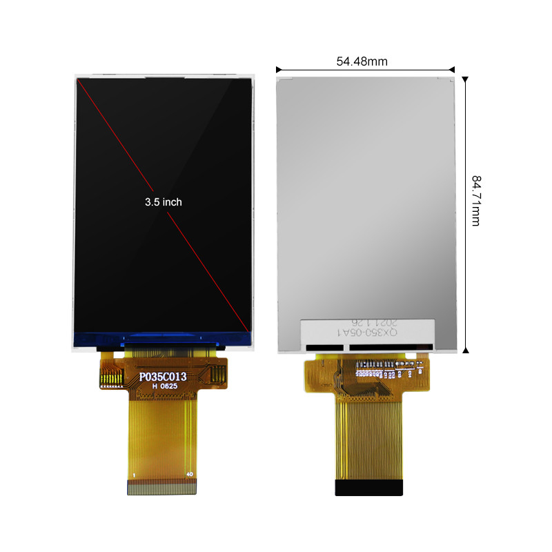 Polcd 320x480 Spi 3.5 İnç LCD Ekran Paneli 450cd/m2 Ticari için