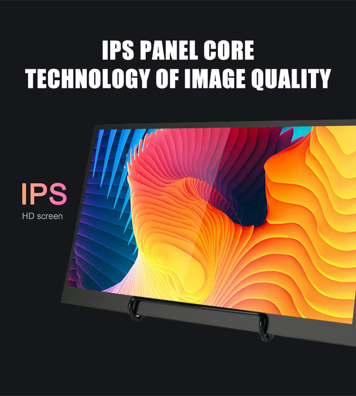 Alüminyum Alaşımlı Metal Dokunmatik Taşınabilir Monitör Polcd 10.5 İnç IPS HD Ses Çıkışı