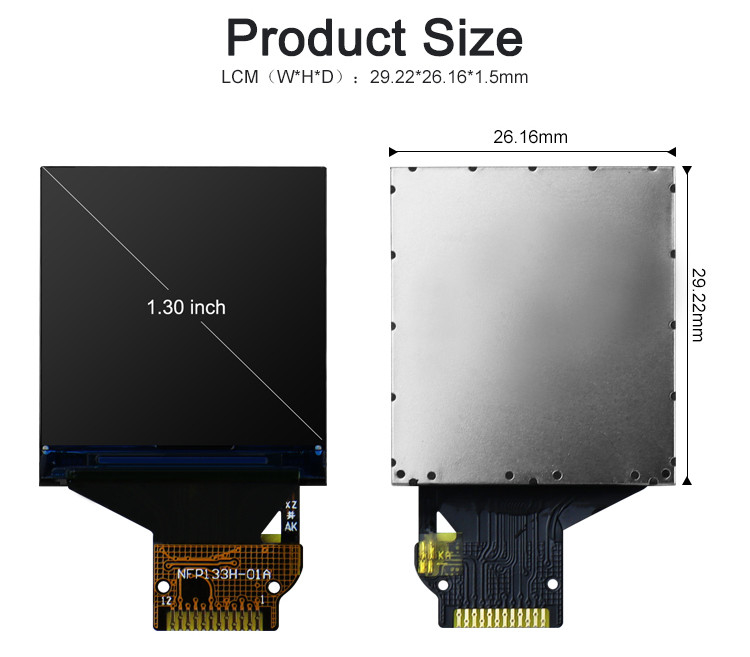 ST7789V IC TFT LCD Dokunmatik Ekran 240 * 240 Akıllı Saatler İçin Tam Görünüm