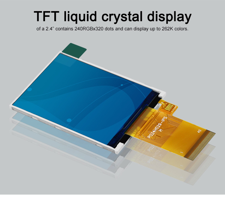 Polcd 350 Nit 2.4 İnç Tft Dokunmatik Ekran 240x320 48.96mm MCU RGB arayüzü LCD Ekran