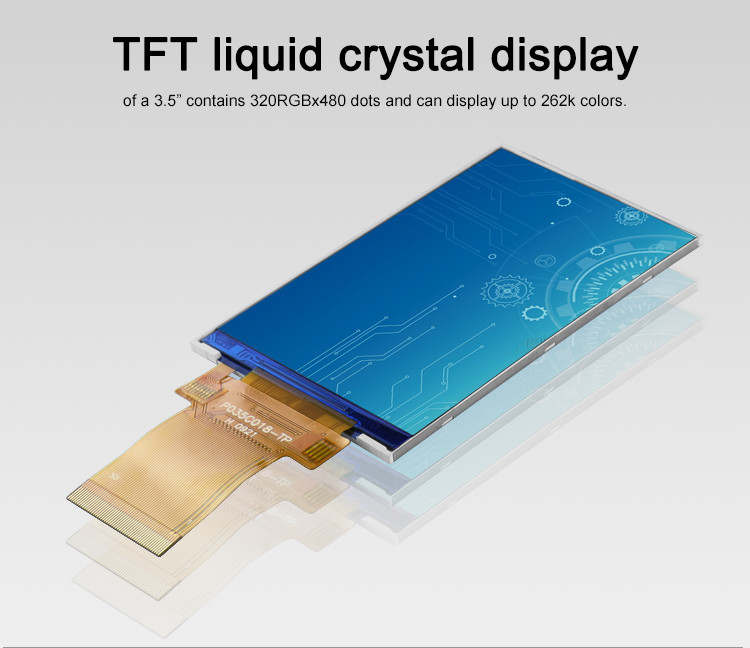 3.5 inç LCD Panel Modülü 320x480 Rgb Spi Arayüzü Tam Renkli Tft Lcm Ekran Polcd
