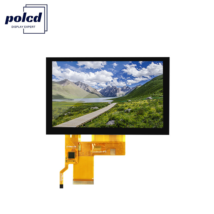 5 Inch Tft LCD Kapasitatif Dokunmatik Ekran Yüksek Parlaklık 800x480 Çözünürlük Rgb Arayüzü Ips