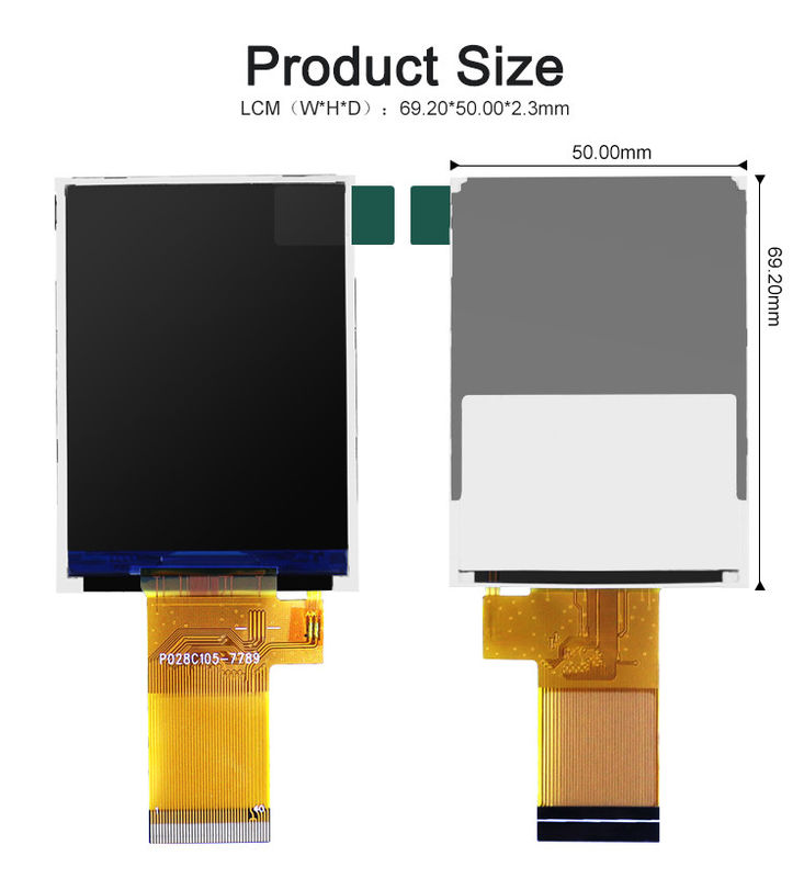 Mcu 37 Pin 2.8 Inch Touch Screen LCD Ekran Modülü Direniş Dokunuşla
