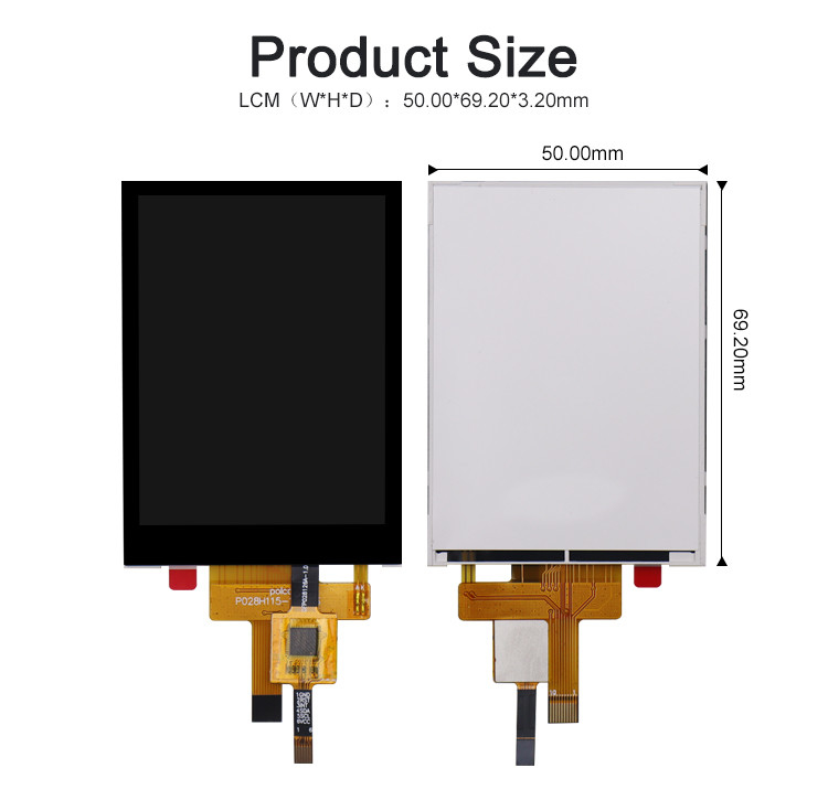 2.8 inç RGB Tft LCD Modülü 240x320 4 Kablo Dirençli Dokunmatik veya Kapasitatif Dokunmatik Ekran