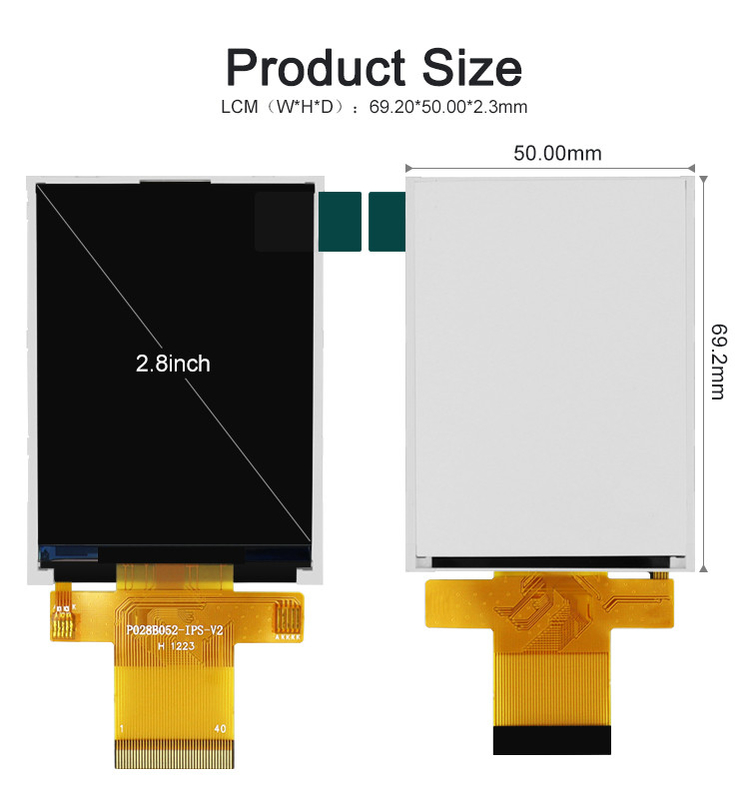 Polcd MCU 9 BIT 2.8 İnç Lcd Tft Ekran 240X320 Tft Renkli Ekran Ticari