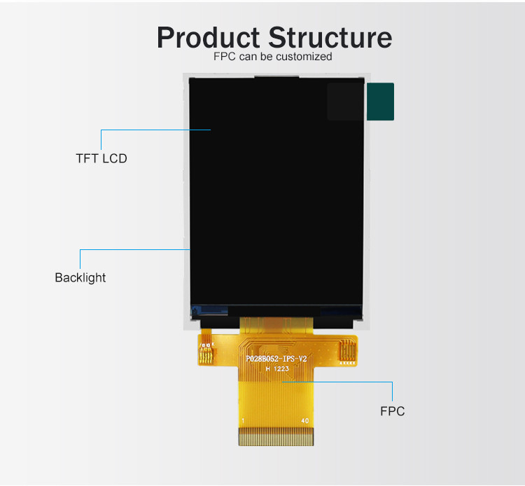 Polcd MCU 9 BIT 2.8 İnç Lcd Tft Ekran 240X320 Tft Renkli Ekran Ticari