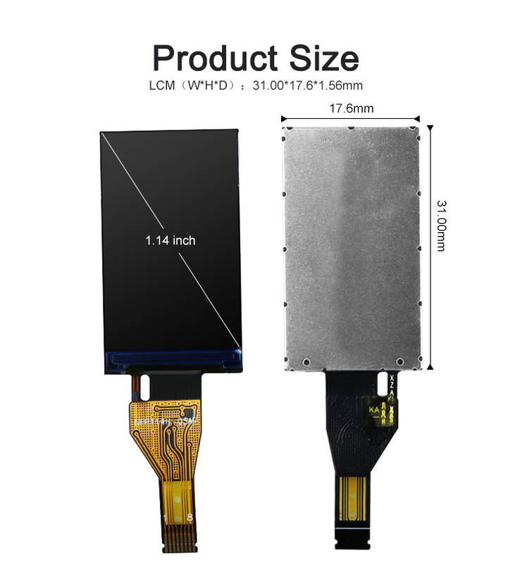 Polcd 1.14 Inch 550 nit Parlaklık IPS Ekranı St7789v 135X240 Tft Renkli Ekran