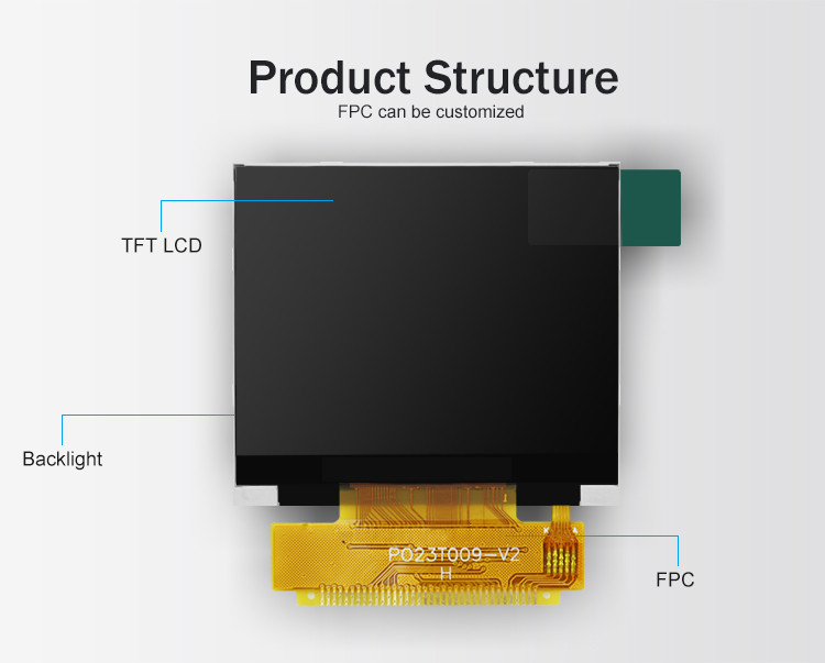 Polcd 2.31 Inch 320x240 Çözüm 8080 MCU arayüzü ILI9342C Renkli LCD Ekran Modülü