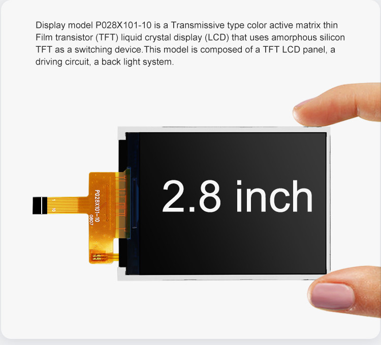 Polcd ST7789V 2,8 İnç Ips Ekran 12 0'CLOCK TFT LCD Modül ISO9001
