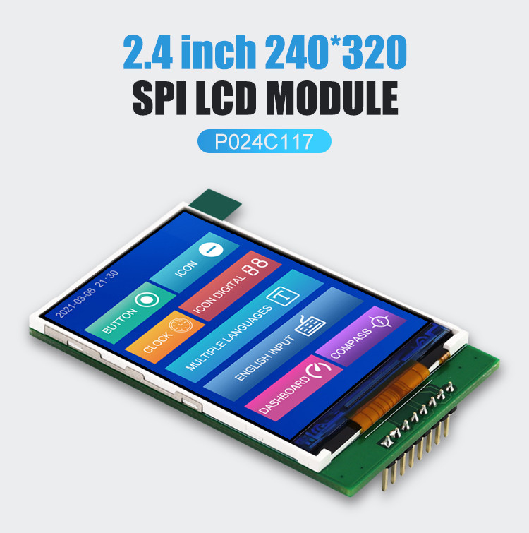 Polcd RoHS Renkli 262K Lcd Tft 2.4 İnç ST7789V2 Tft Dokunmatik Panel