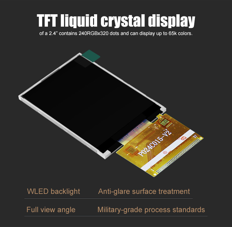 Polcd ILI9341V TFT LCD Modülü 2.4 İnç Tft Spi 240x320 8080 MCU 8 Bit
