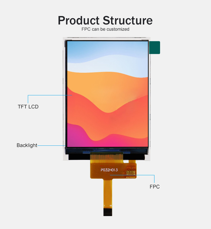 Polcd ST7789V 3,2 İnç Tft Lcd Renkli 262K TFT LCD Ekran 48,6mm 12 0'SAAT