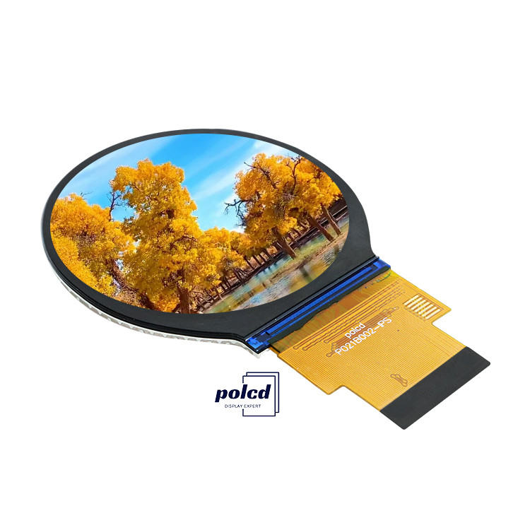 Polcd 480*480 2.1 inç Yuvarlak LCD Panel ST7701S Sürücü Ic IPS Tüm Görünüm Köşesi Yuvarlak TFT Ekran Modülü