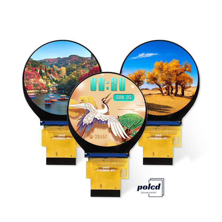 Polcd 480*480 2.1 inç Yuvarlak LCD Panel ST7701S Sürücü Ic IPS Tüm Görünüm Köşesi Yuvarlak TFT Ekran Modülü