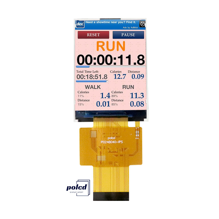 Polcd 2.4 inç IPS LCD Ekran Yüksek Parlaklık 450 nit MCU ST7789V 240x320 Çözünürlük TFT LCD Ekran Modülü