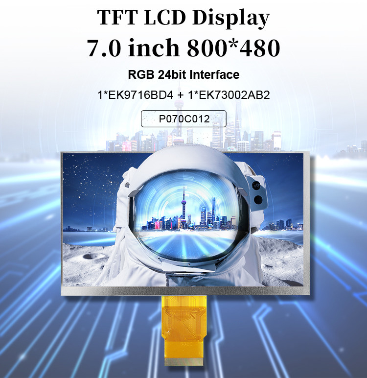Polcd 7 inç Tft Modülü 800X480 Yüksek Parlaklık IPS Ekranı RGB Arayüz Kapasitif Dokunmatik Panel 7 