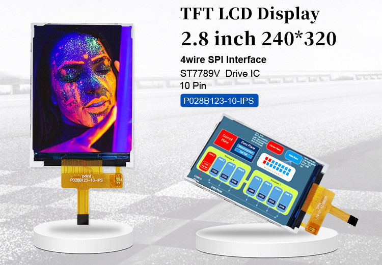 Polcd Küçük LCD 2.8' 240x320 Endüstriyel IPS Renkli Ekran Tam Görünüm 2.8 inç Paralel Port TFT LCD Ekranı