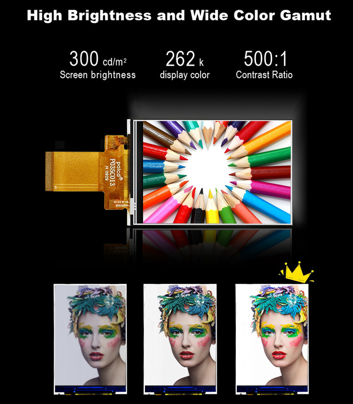 Polcd 3.5 inç MCU SPI arayüzü ILI9488 TFT LCD Ekranı Resistif Dokunmatik Panel ile 320*480 3.5