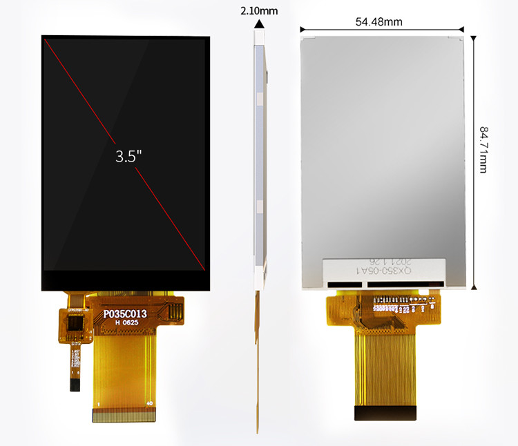 Polcd 3.5 inç TFT Yüksek çözünürlük 320*480 MCU SPI Paralel Arayüz Kapasitif Dokunmatik Ekran Panelli LCD Ekranı