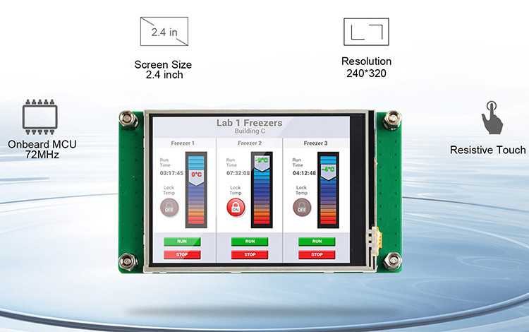 Polcd 2.4 Inch Tft LCD Modülü 240*320 Hmi Uart Port Akıllı LCD Ekranı Endüstriyel Direniş Dokunmatik Ekranı