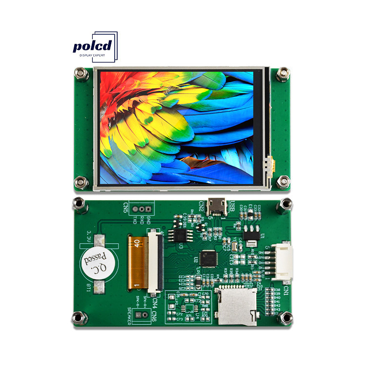 Polcd 2.8 Inch 240*320 HMI Embedded TFT LCD Modülü Herhangi bir MCU Seriyel Port Ekranı ile Denetlenir