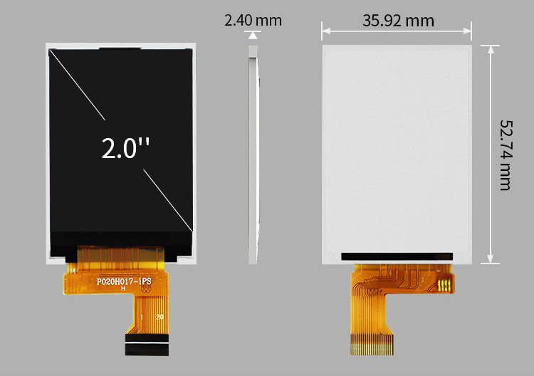 Polcd 262K 2.4Mm 2 İnç Lcd Ekran ST7789V IPS TFT LCD Ekran 240X320