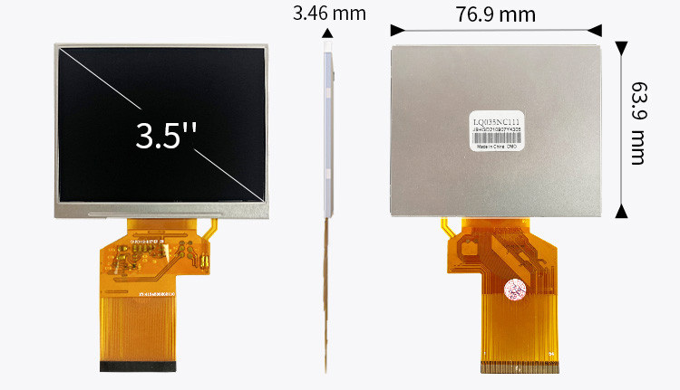 LQ035NC111 3.5 Inch Tft LCD Dokunmatik Ekran Modülü Orijinal 320x240 Çözünürlük kare