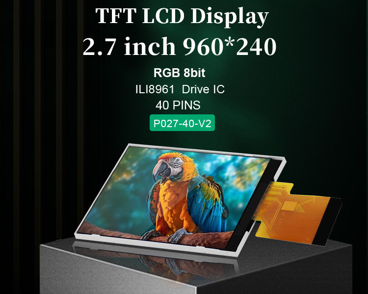 Polcd ILI8961 2.7 Tft Lcd 960X240 TFT LCD Ekran RGB 8 Bit 6 0'CLOCK
