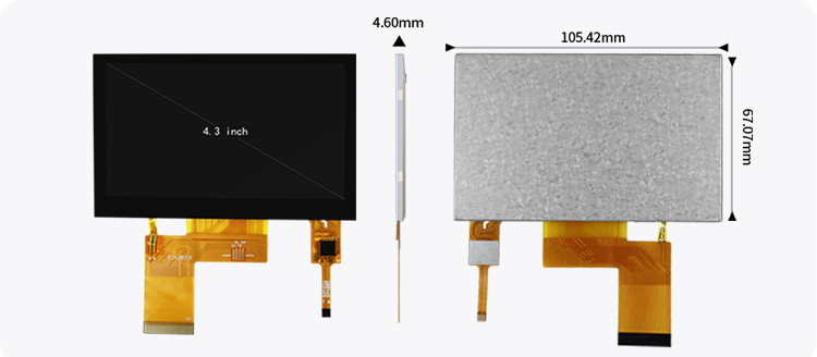 Polcd ST7262E43 4.3 İnç Tft Lcd Ekran 280 Nit LCD Dokunmatik Panel 800X480