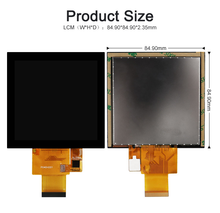 Polcd 4 inç LCD Panel 480*480 IPS LCD Ekran Yüksek Parlaklık RGB Arayüzü TFT LCD Modülü