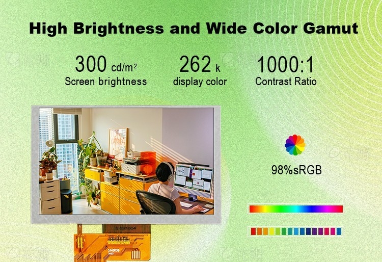 Polcd Özel 5 Inch LCD Modülü RGB Arayüzü 800*480 ST7265 IPS Panel TFT LCD Ekranı
