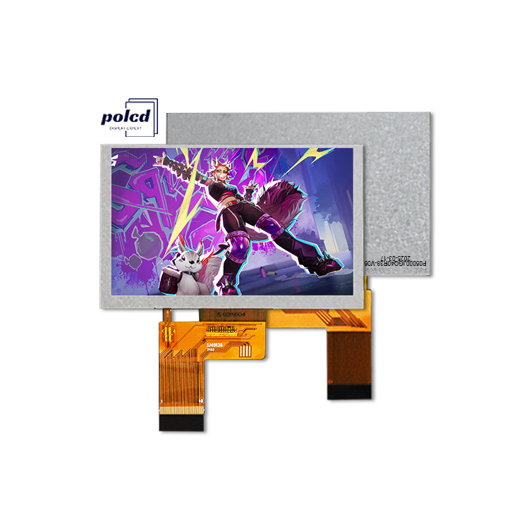 Polcd 5 Inch TFT LCD 800x480 500nits Parlaklık RGB 24 bit Arayüz IPS Ekran Modülü