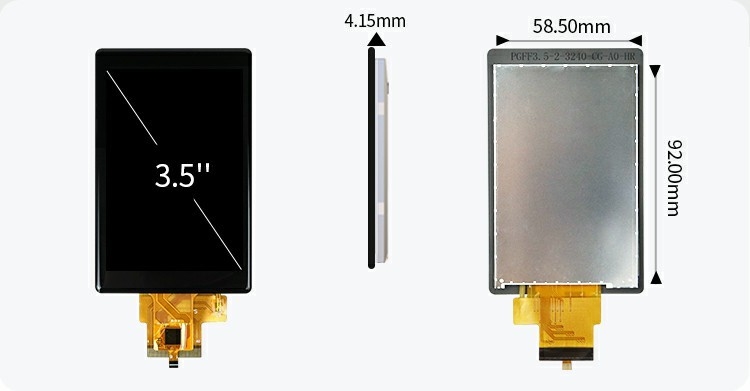 Polcd Özel LCD Ekranı 3.5 Inch 320x480 40pin IPS Angle 500nit ST7796U Kapasitif Dokunmatik Ekran