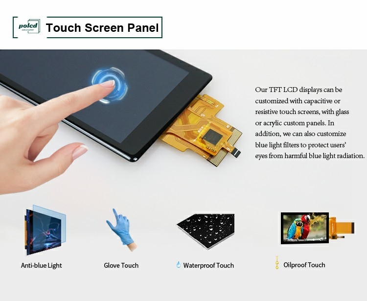 Polcd Özel LCD Ekranı 3.5 Inch 320x480 40pin IPS Angle 500nit ST7796U Kapasitif Dokunmatik Ekran