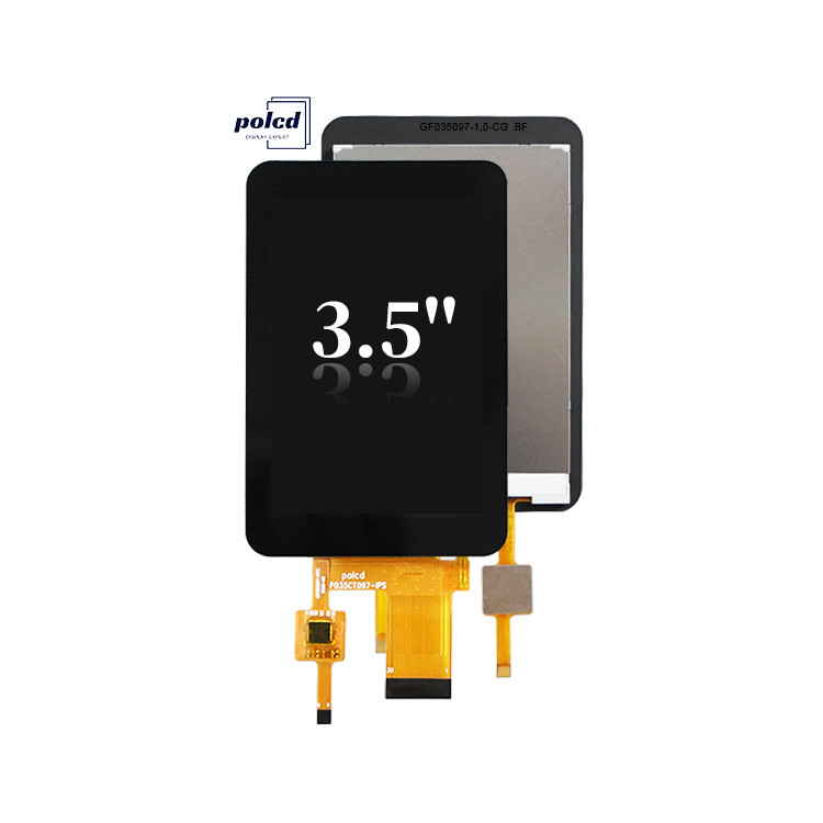 Polcd CTP 320x480 Çözüm 30pin 3.5 Inch TFT LCD Dokunmatik Ekran Modülü 330 nit TN Cam LCD Ekranı