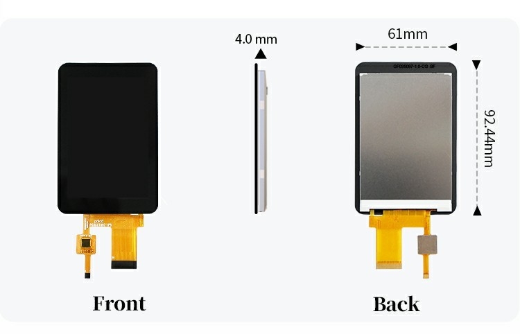 Polcd CTP 320x480 Çözüm 30pin 3.5 Inch TFT LCD Dokunmatik Ekran Modülü 330 nit TN Cam LCD Ekranı