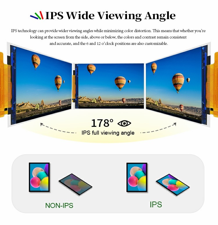 Polcd Tam Görme Açısı 4 Inch 480*800 st7701s RGB Arayüzü IPS 3.97 Inch TFT LCD Modülü