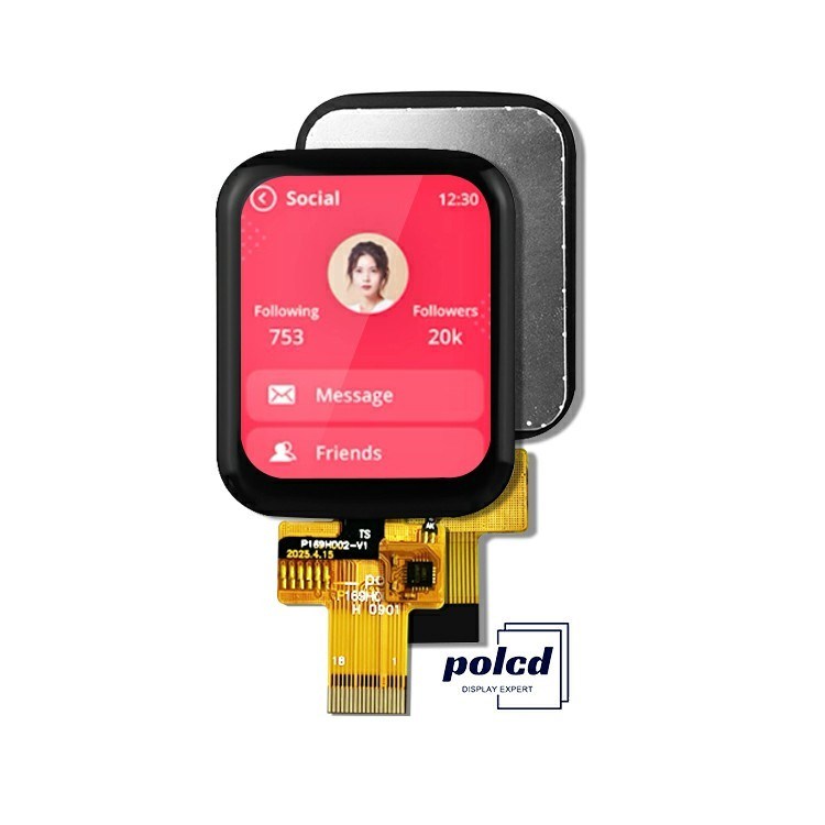 Polcd 1.69 Inch TFT Kapasitatif Dokunmatik Ekran 240x280 Normalde Siyah IPS LCD Modülü