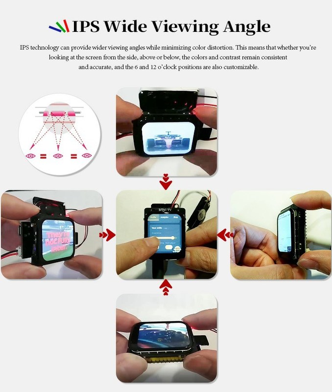 Polcd 1.69 Inch 240x280 Kapasitif Dokunmatik Panel Tam Görünüm Köşesi Akıllı Saat için LCD Modülü
