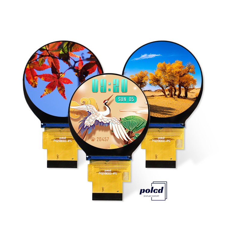 Polcd Özel 2.1 İnç IPS TFT Yuvarlak LCD Ekran Modülü SPI RGB Arayüzü ile