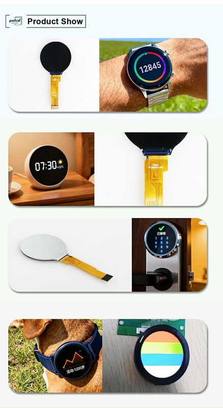 Polcd 1.28 Inch IPS Dairesel LCD Ekranı 240xRGBx240 Çözünürlük Akıllı Saatler için Özel TFT LCD Modülü