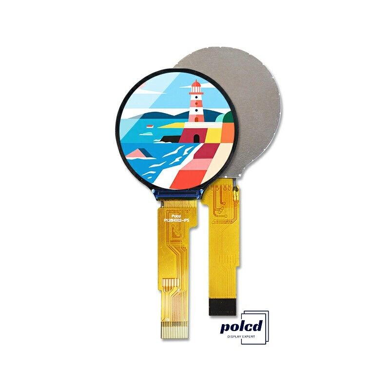 Polcd Yuvarlak 240*240 1.28 1.3 Inch Touch Tft LCD Ekranı SPI Arayüzü GC9A01 Sürücü IC IPS Ekranı