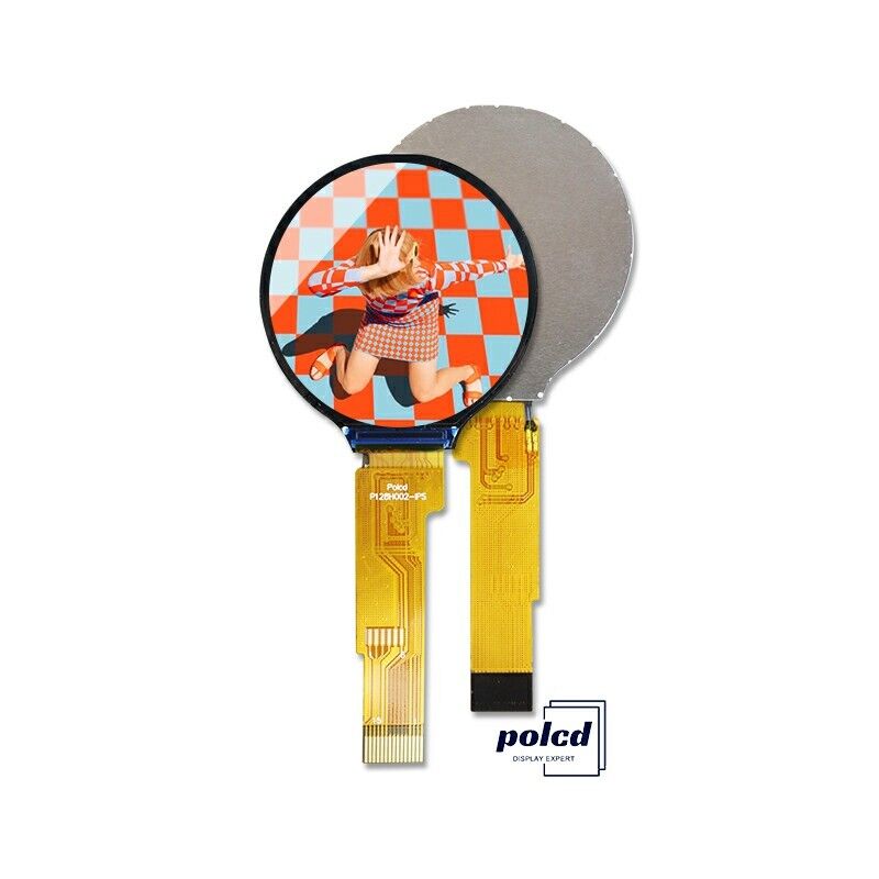 Polcd Küçük Yuvarlak 1.28 Inç LCD Ekran 240*240 1.3 Inch Spi Arayüzü IPS Dairesel Tft LCD Modülü Panel