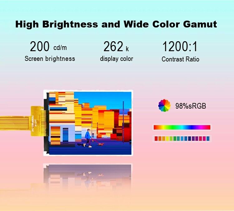 Polcd 2.8 inç TFT 240*320 Küçük Renkli Ekran JD9853 Sürücü IC Spi arayüzü IPS TFT LCD Ekranı