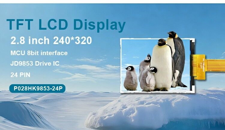 Polcd IPS Modülleri 2.8'' 240*320 Panel Spi arayüzü JD9853 IC Ekran 2.8 Inch Tft LCD Ekranı