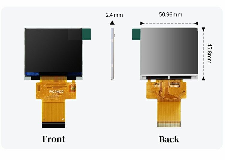 2.31 inç 320x240 LCD Ekran RGB 18 Bit arayüzü 35.06mm IPS Kare Ekran